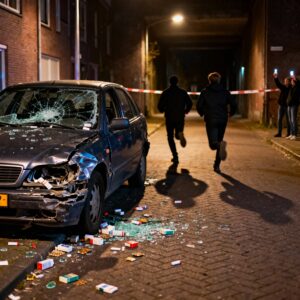 Drugsdumpers rijden zich vast in eindhoven en slaan op de vlucht
